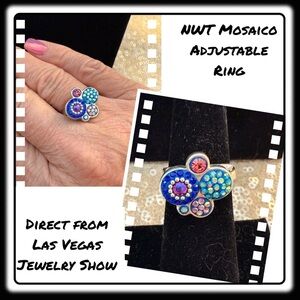 NWT Gorgeous Austrian Crystal / 925 Silver Size 7.5 ring from Mosaico